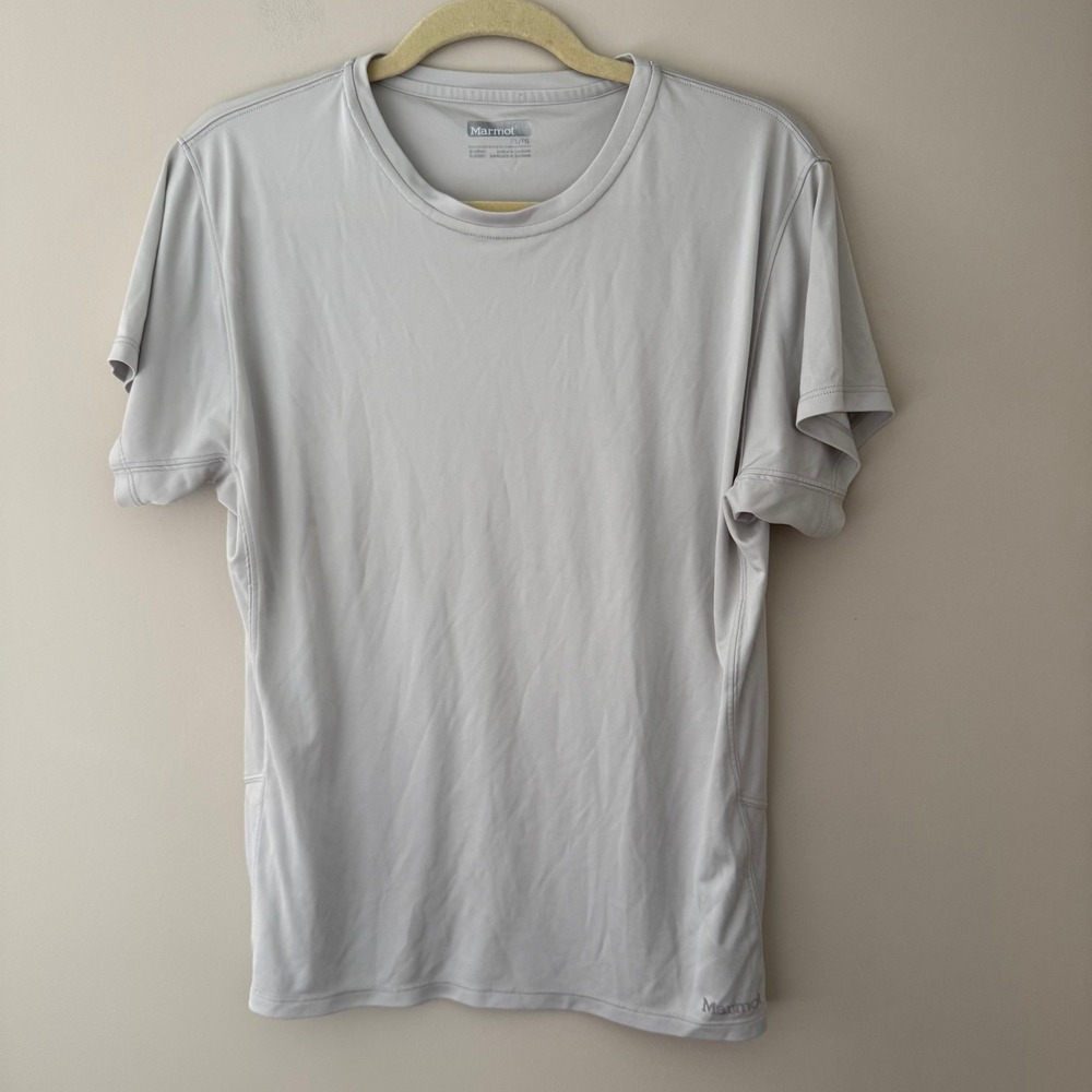 Marmot Mens XL T Shirt Short Sleeve Crew Neck Athletic Gray